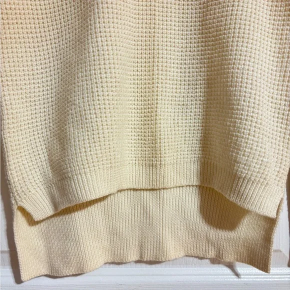 Aritzia Wilfred Isabelli 100% Wool Waffle Knit White/Cream Sweater Size XS - Picture 7 of 13